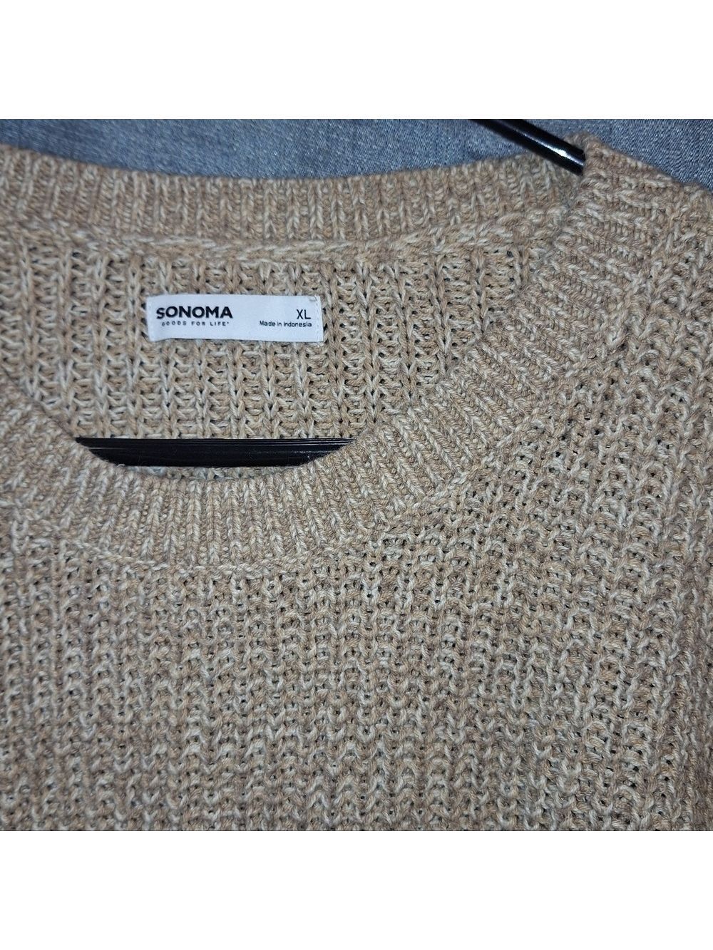 Sonoma Women's Tan Knit Sweater XL - Picture 3 of 3